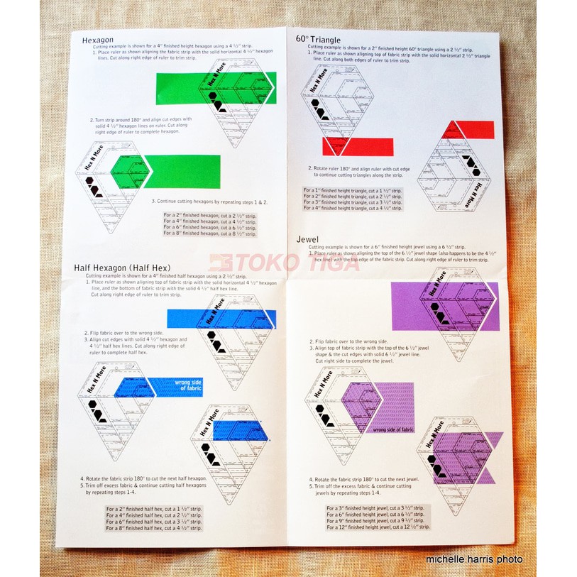 Quilting Ruler / Penggaris Patchwork Model Permata Multifungsi (QR0907)