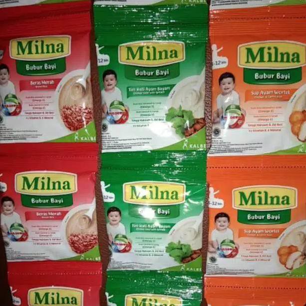 Baru MILNA BUBUR BAYI 6+ Sachet 20gr (1 Renceng isi 8)