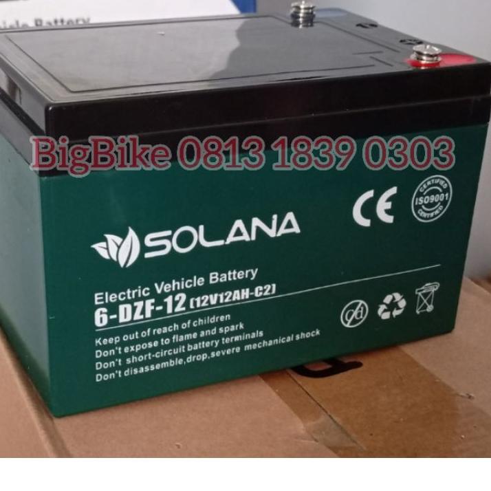 Harga Murah.. Aki Sepeda Listrik Solana 12V 12Ah
