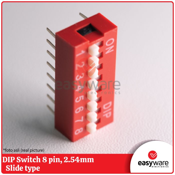 DIP SWITCH 8 PIN DIP SWITCH SLIDE 2X8PIN 2.54 MM