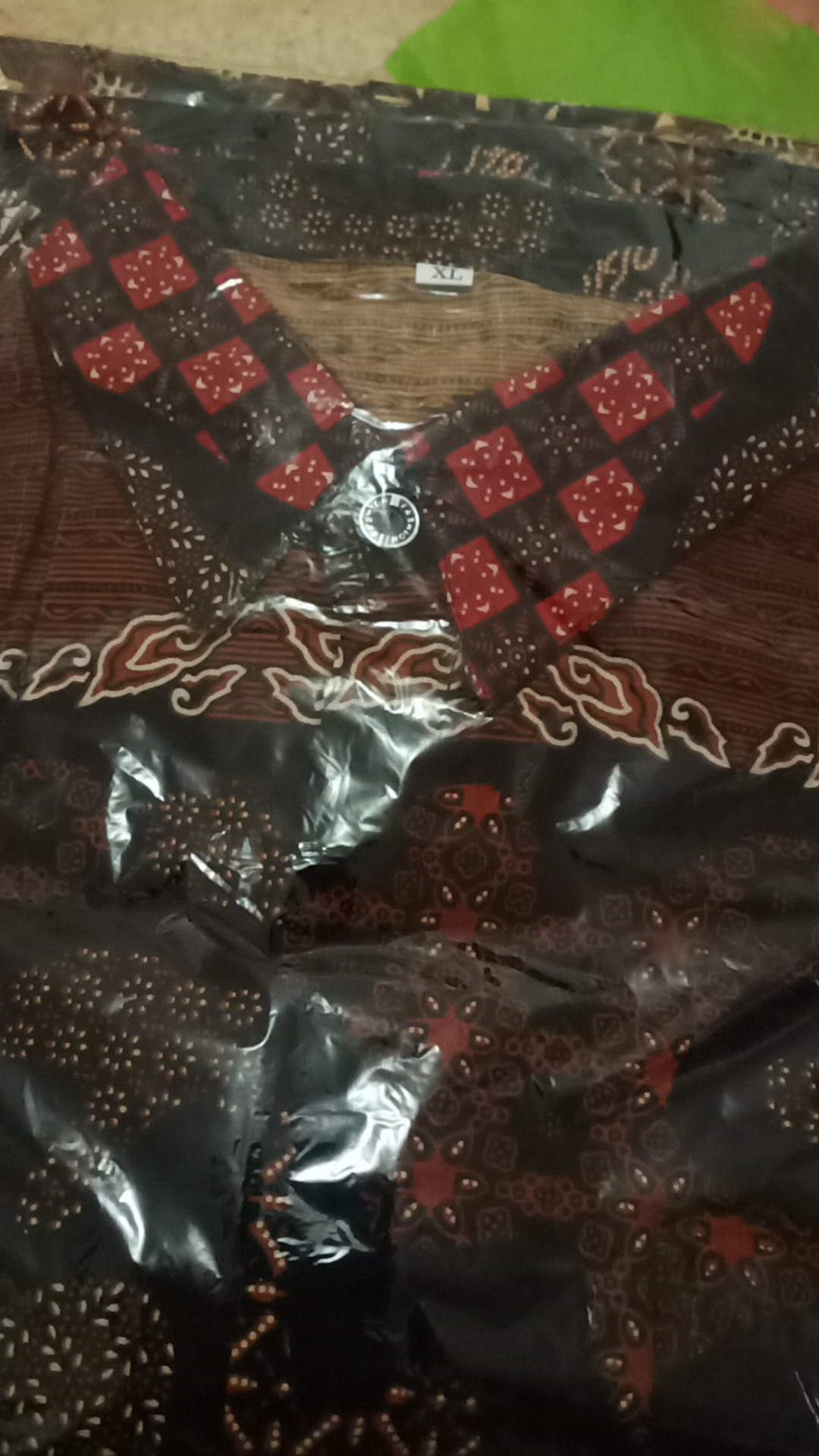 Nailo Batik Hrb026 Kenongo Kemeja Tosca Pendek Pekalongan Padi M L Xl Sogan Tulis Halus Kemeja Batik