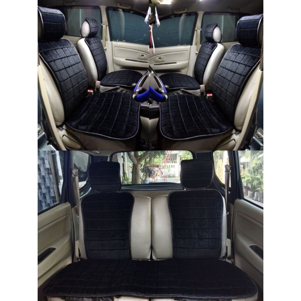 ALAS DUDUK JOK MOBIL COVER JOK MOBIL BAHAN BLUDRU FULSET ALAS + SANDARAN DAN COVER HEADREST