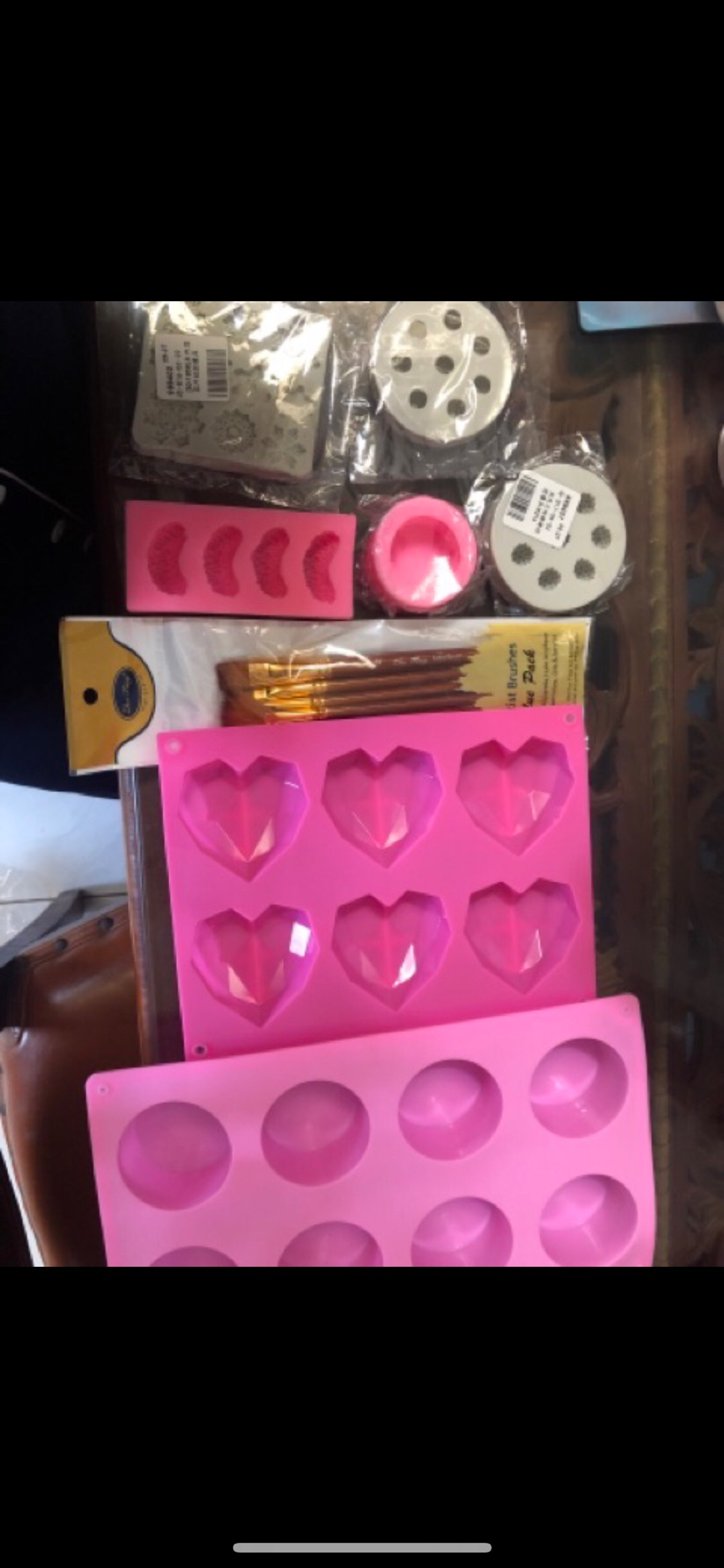 Cetakan Dengan Bahan Silikon Dan Bentuk Hati Untuk Hiasan Kue / Jelly / Sabun Handmade