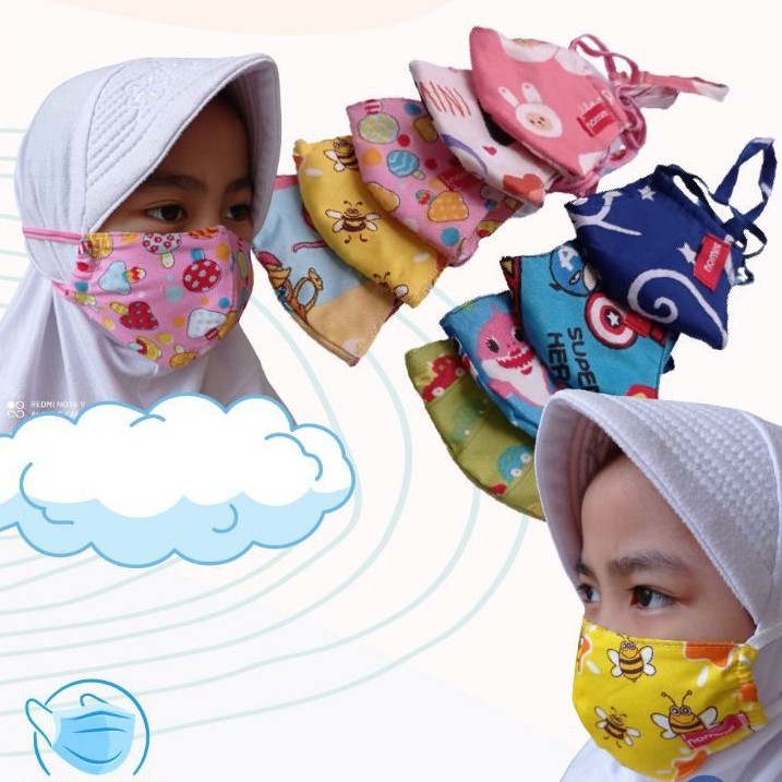 MASKER ANAK MOTIF LUCU-LUCU