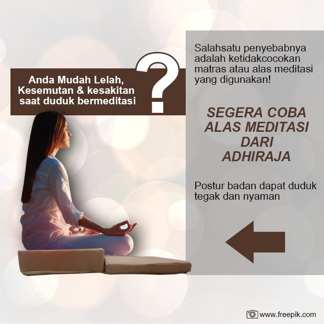 Matras / Bantal/Alas Meditasi (Bantal doa/duduk) Persegi Mocca