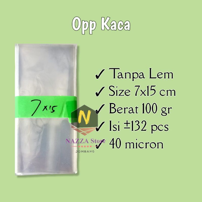 BERUANG Plastik OPP Kaca Buket Uang Kertas TEBAL 7X15 cm 100 gram