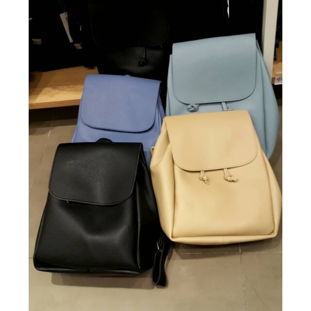 MINISO ORIGINAL Tas ransel flap serut 4wrn. Tas miniso murah. Ready surabaya