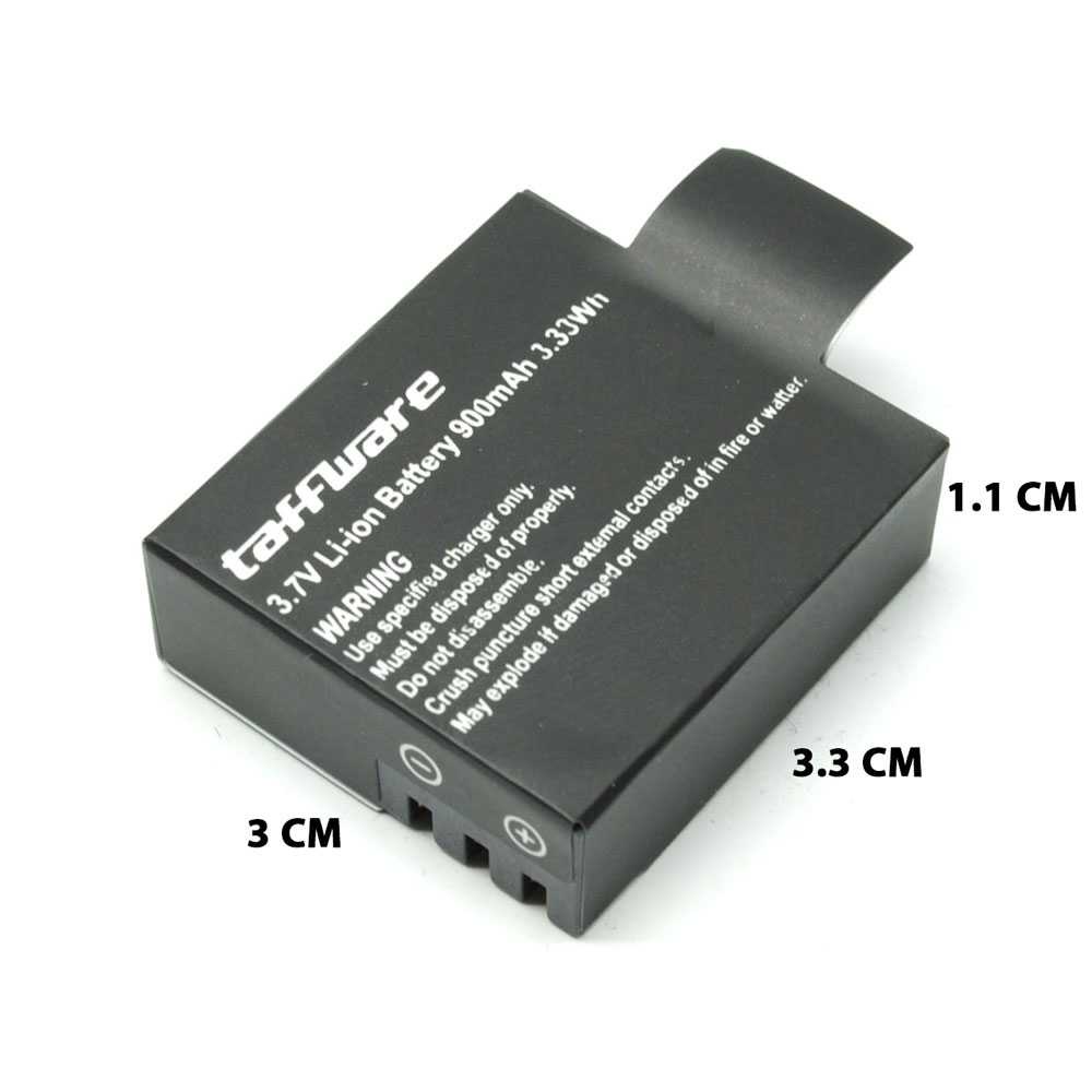 Taffware Baterai SJ4000 SJ5000 SJ6000 M10 EKEN H9 H9R Pro 900mAh