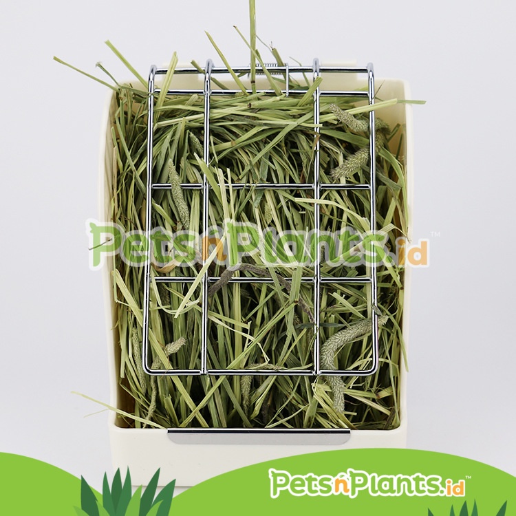 Tempat Makan Hay Pelet Kelinci Guinea Pig - Hay Rack Bunny Stainless Anti Gigit