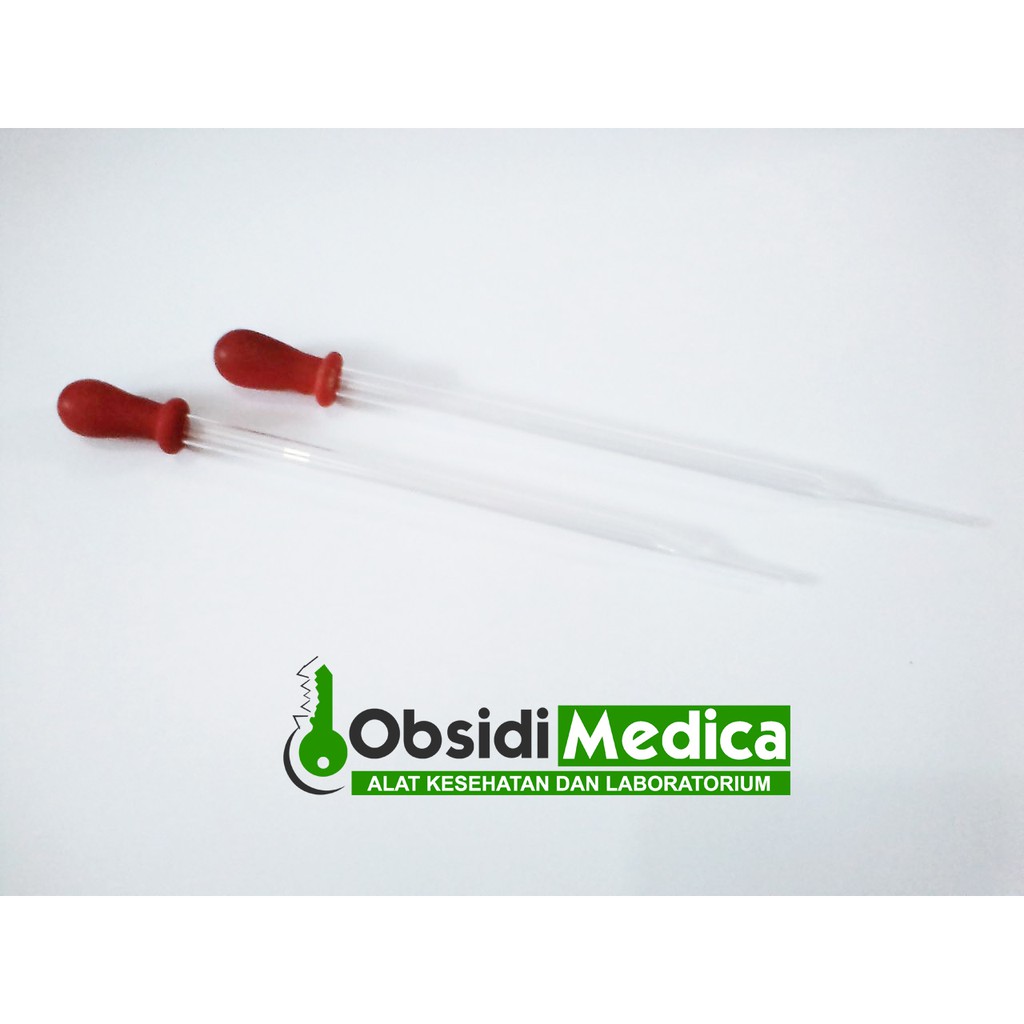 Pipet Tetes Kaca 15 cm Dot Merah