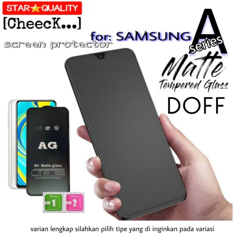 Tempered glass Matte SAMSUNG M S J Series/mtsb/Anti Minyak Gores Pelindung Protector Cover Layar Screen Handphone Kamera