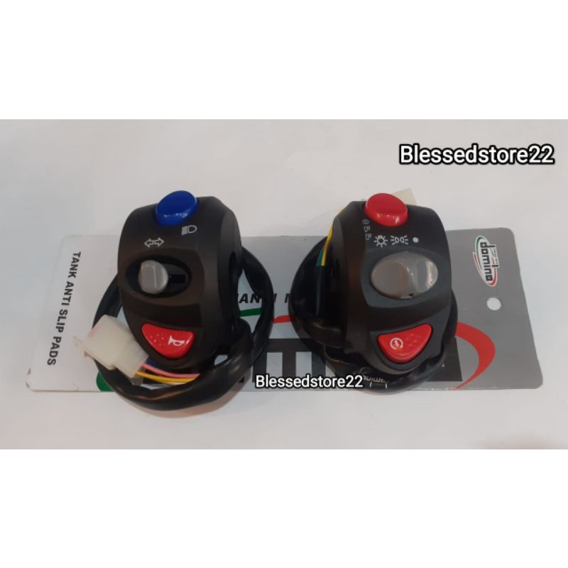 SAKLAR DOMINO SET KIRI KANAN COMPLETE UNIVERSAL MOTOR TERMURAH GROSIR ECERAN