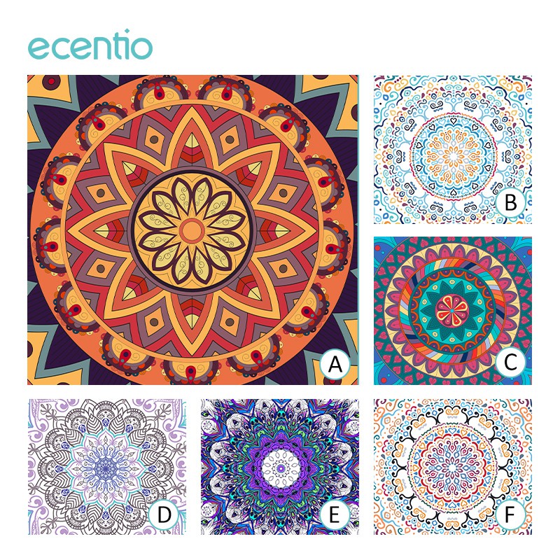 

Ecentio Sticker gaya Indian Bohemian, Hiasan dinding motif bunga untuk ruangan