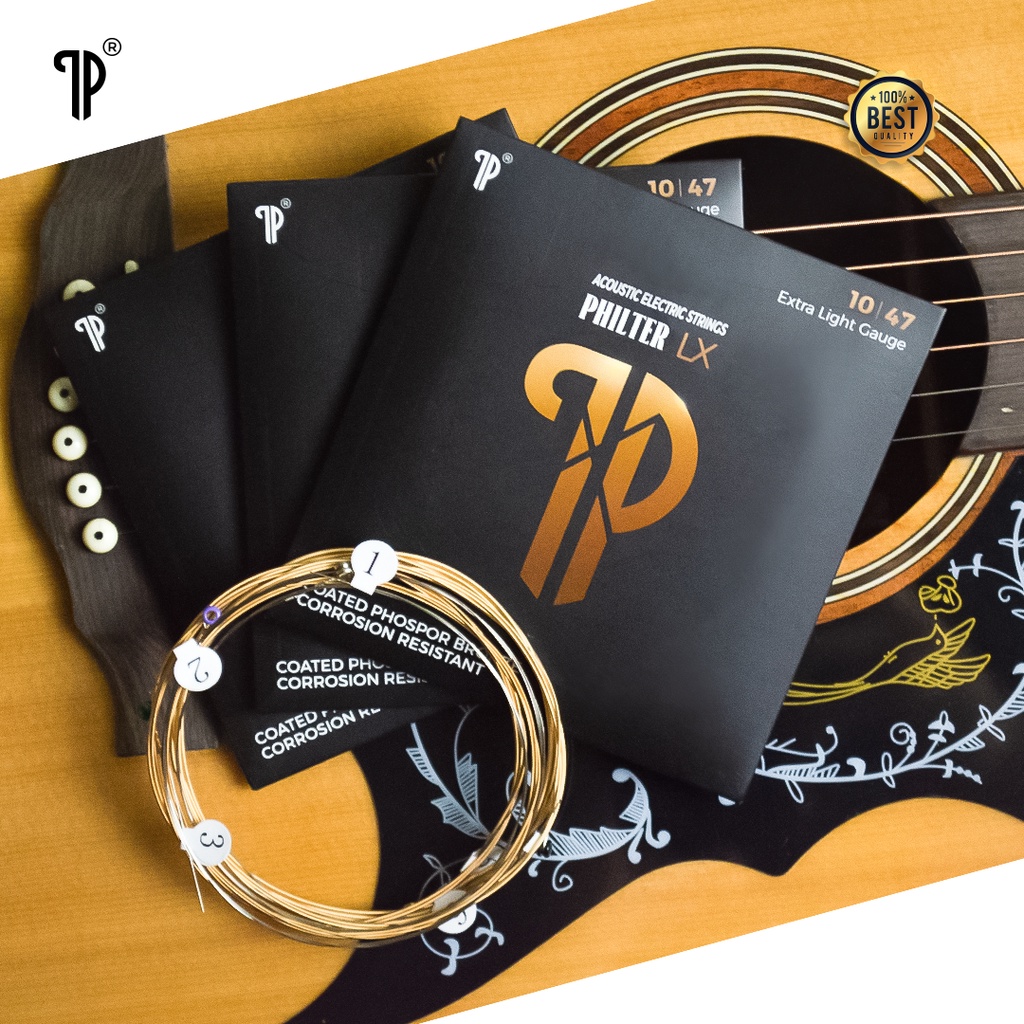 Senar Gitar Akustik String Anti Karat PHILTER ORIGINAL Phospor Bronze Coated Corrosion Resistant