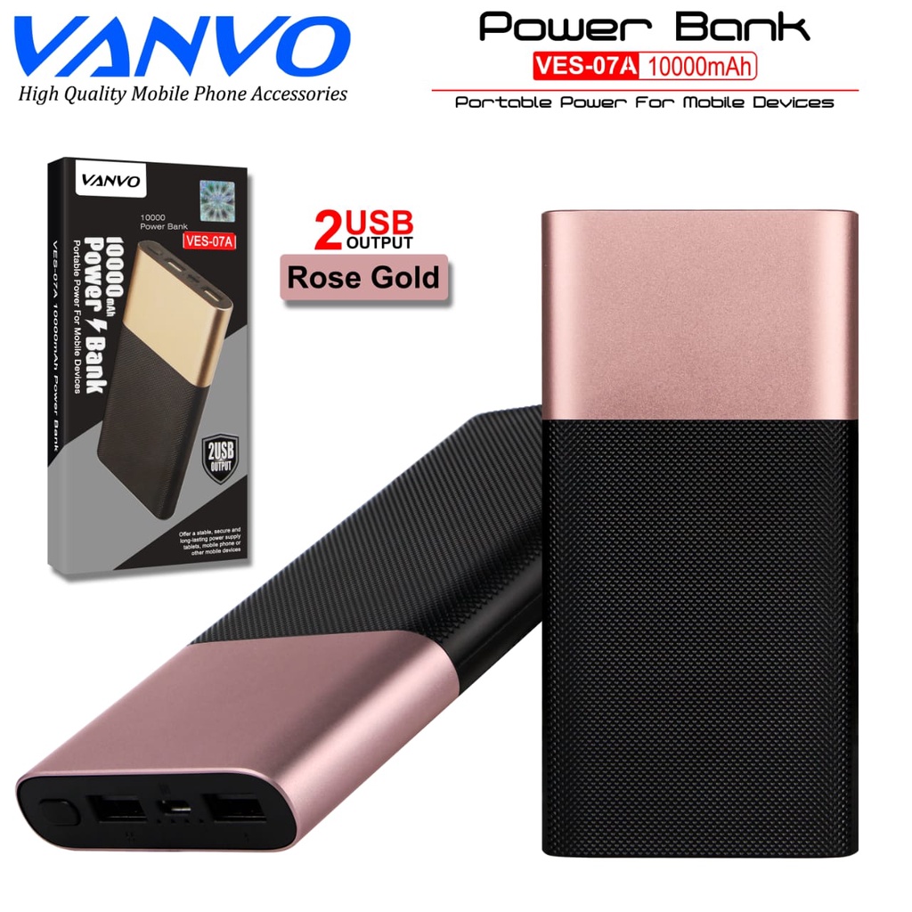 VANVO PowerBank 10.000mAh Vanvo VES-07A 10000mAh - POWER BANK VANVO 2 USB OUTPUT