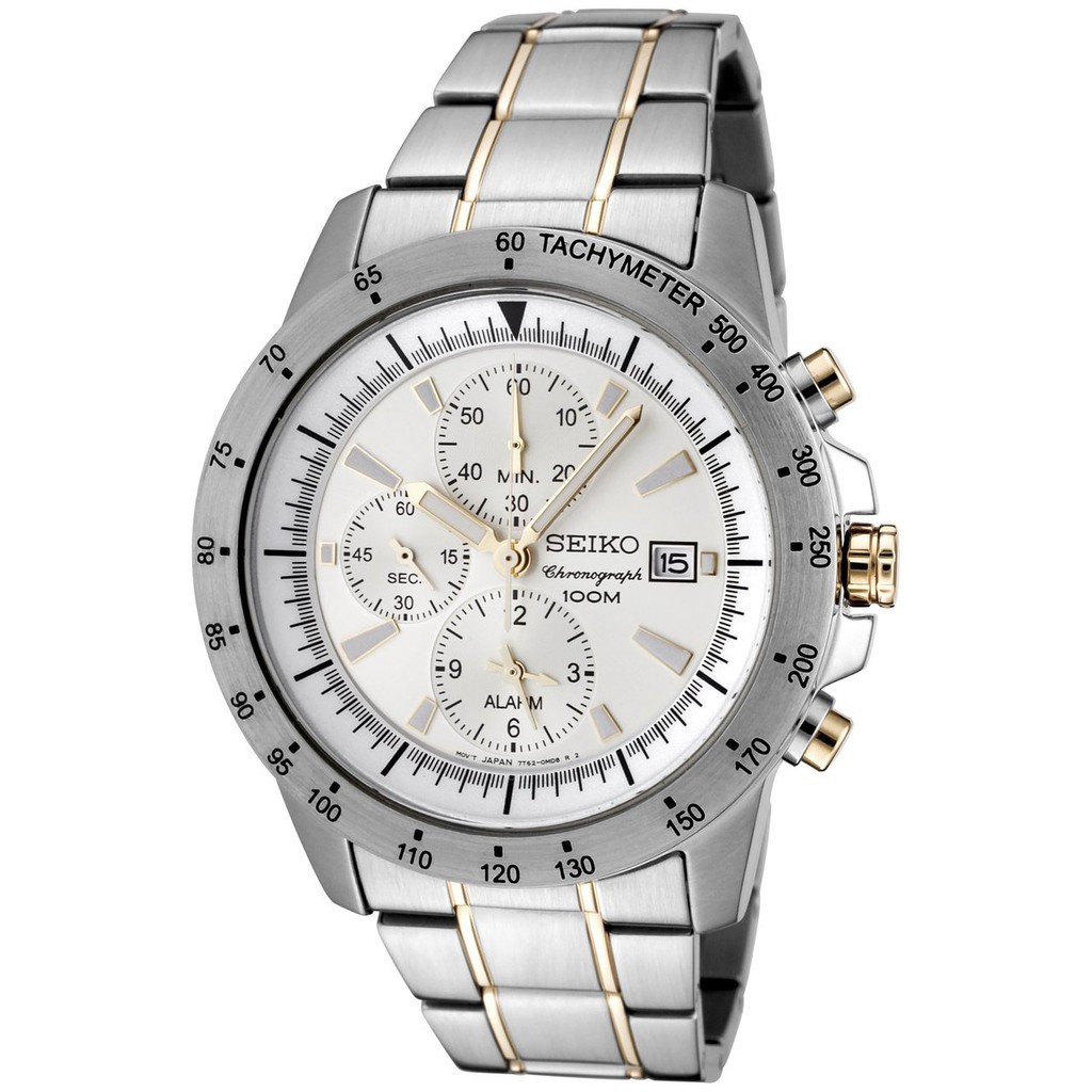 Seiko Mens SNAC51P1 Alarm Chrono Silver Body | Jam Pria SNAC51