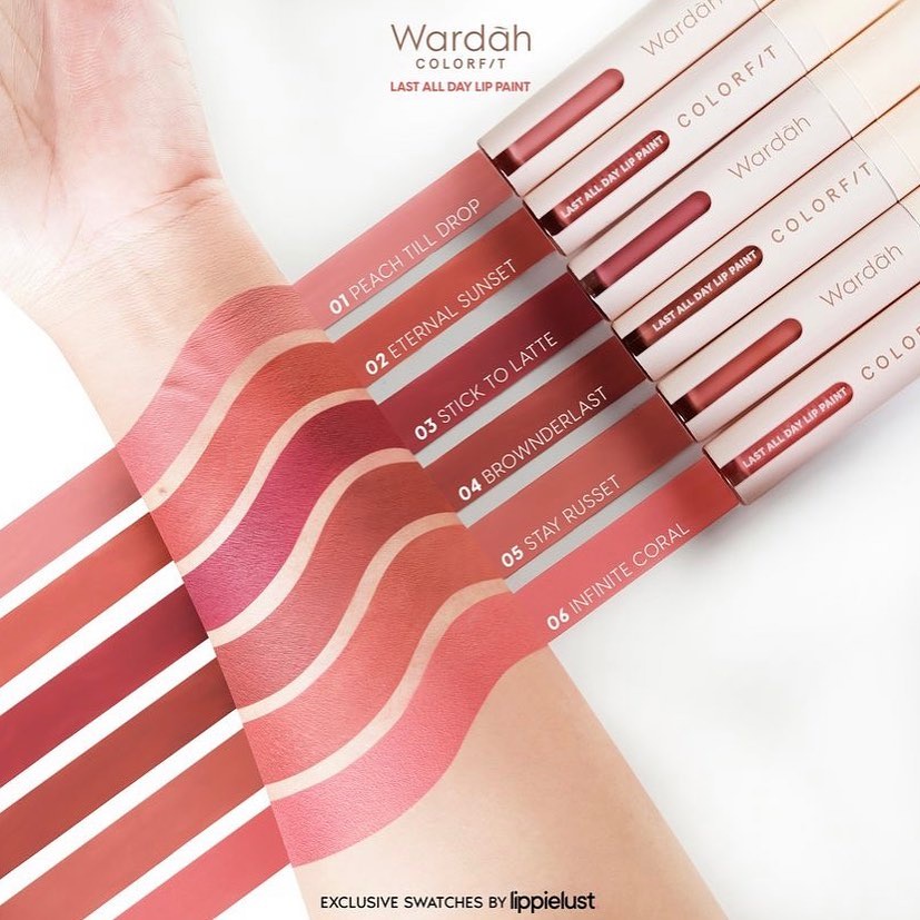 Wardah Colorfit Last All Day Lip Paint 4.2g - Lip Paint Wardah Halal Original BPOM