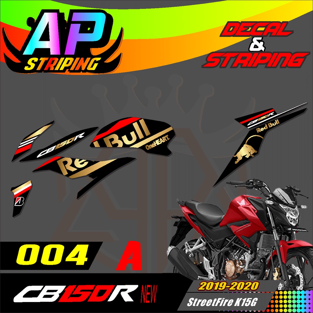 JUAL STICKER STRIPING LIS VARIASI REDBULL HONDA CB 150 R NEW STREETFIRE -004