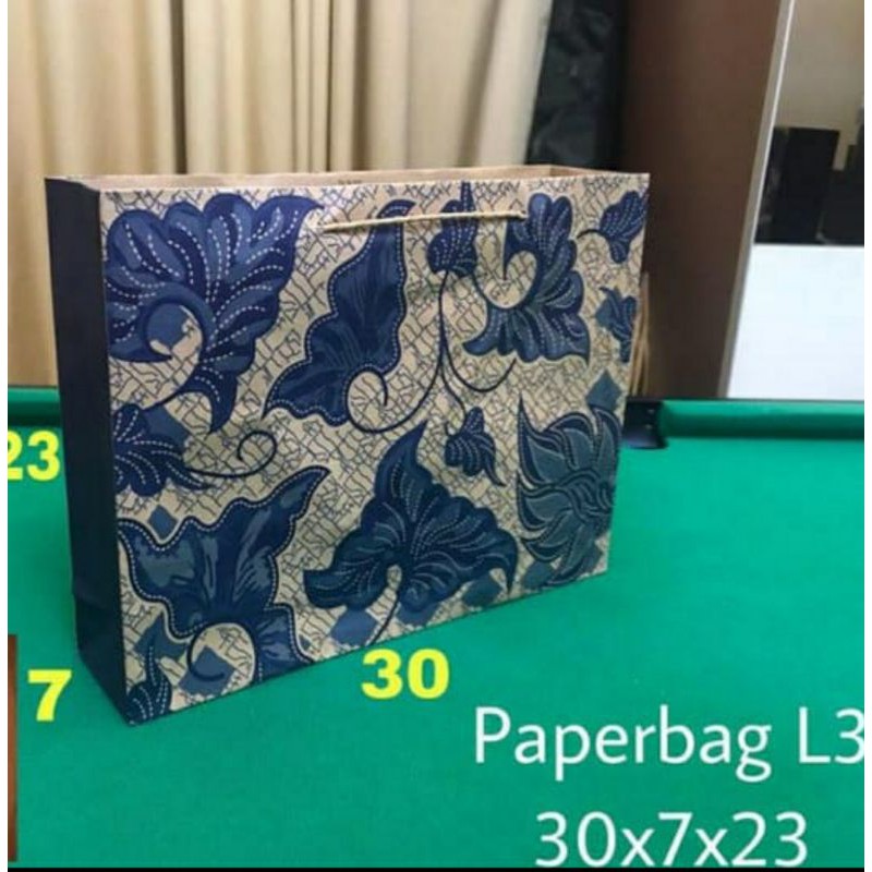 

Paper bag polos / tas kertas motif / goodie bax tas shopping uk L @20 pcs tas
