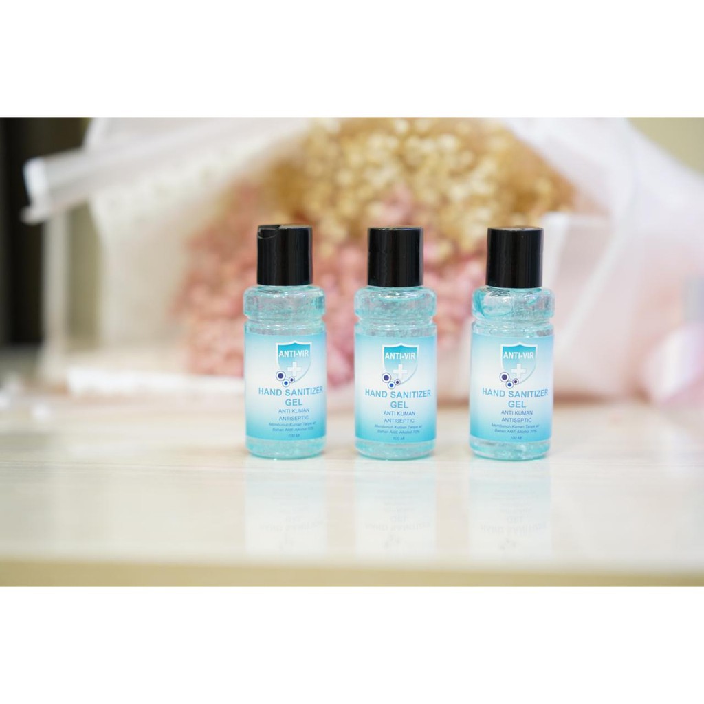 Anti Vir Hand Sanitizer gel 100ml / Antiseptik / Disinfektan 100ml Gel efektif bunuh virus