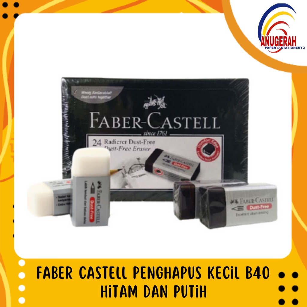 Jual Faber Castell Penghapus Kecil B40 Hitam Dan Putih Pcs Shopee