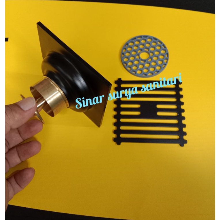 Smart floor drain hitam stainless / floor drain stainless