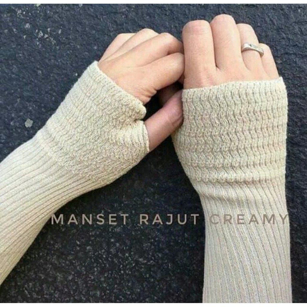 (1kg=165pcs) HANDSOCK TANGAN JEMPOL RAJUT INNER UNTUK MANSET 2 IN 1 ONE PANJANG ±35CM SAMPAI SIKU