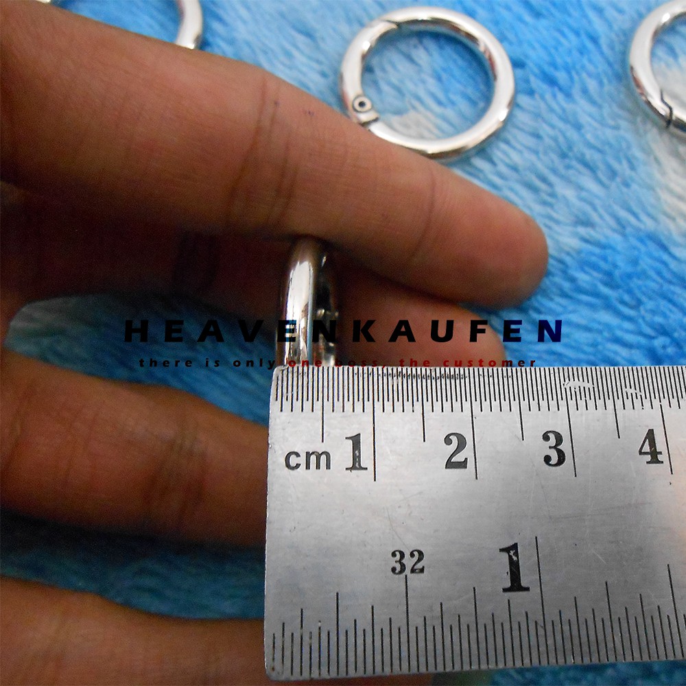 Ring Bulat Buka - Tutup Nikel Silver 2 cm Tebal 4 mm