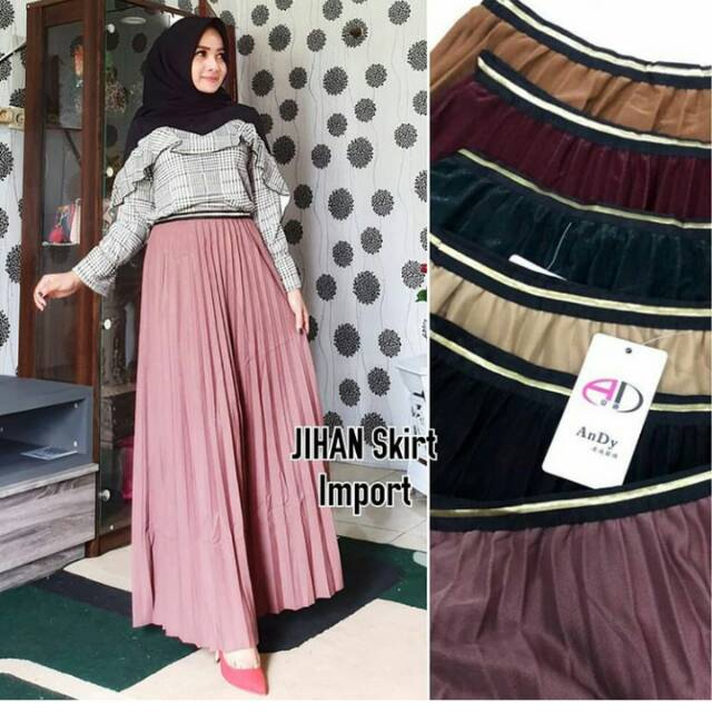 Rok plisket import bangkok