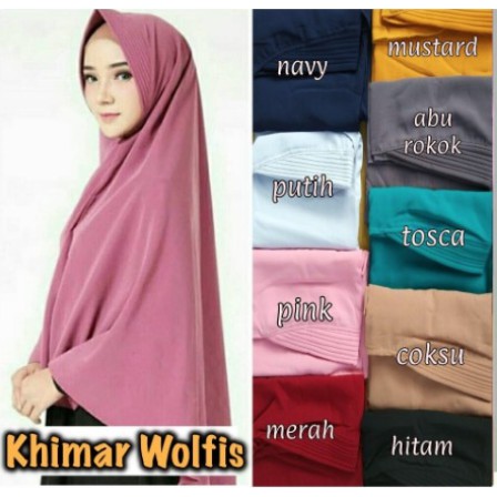 KHIMAR JUMBO Wolfis / Jilbab Ped Antem / Simple Pet Instan / Hijab Instant / Penguin 5.0