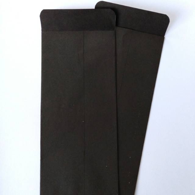 

amplop hitam ukuran 7x16cm linen tebal