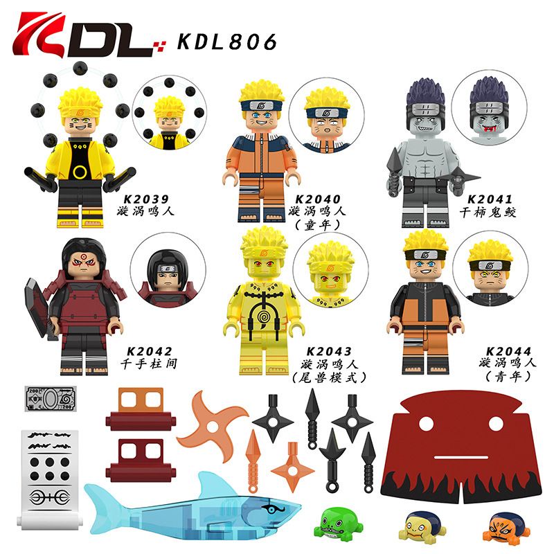 [DJ] Mainan Anak Action Figure Lego Naruto Akatsuki Kakashi Sasuke Jiraiya Zabusa Minato Anime Japan