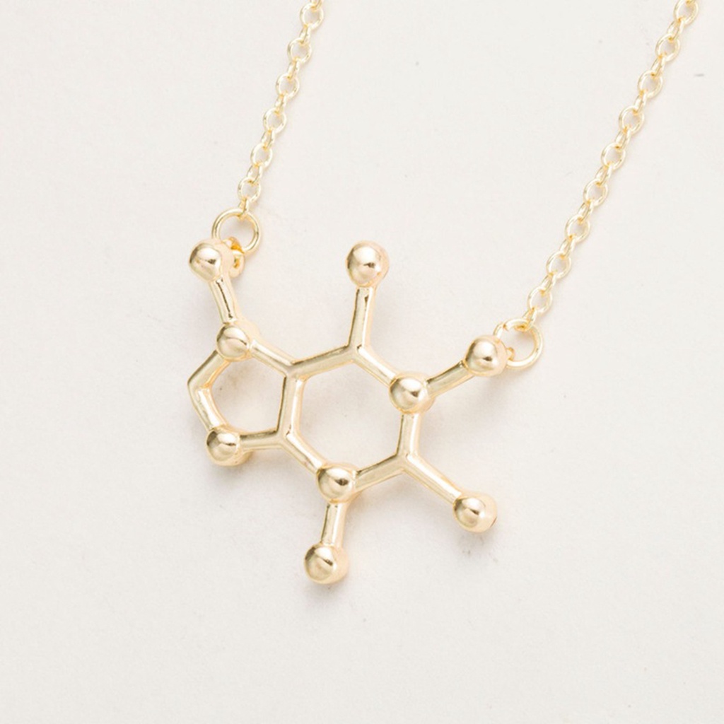 Hu Hu Hu Hu Hu Alat Bantu Pasang Kacamata♡ Kalung Bentuk Molekul Bahan Alloy Tahan Korosi Ramah Lingkungan Untuk Wanita
