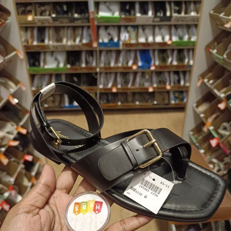 PAYLESS SANDAL TALI - GUADELOUPE BLACK 195965 BY AMERICAN EAGLE