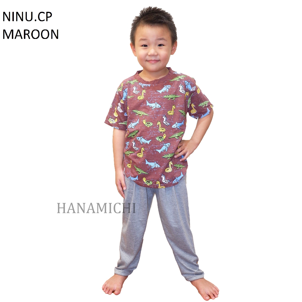 Hanamichi NINU.CP Baju Tidur Anak Bergambar Lengan Panjang