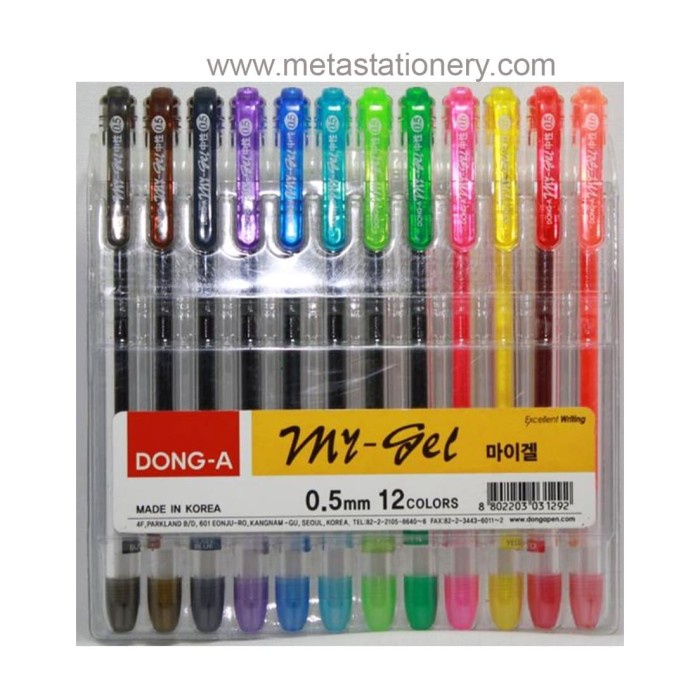 

Pulpen My Gel 12 warna Dong-A promo