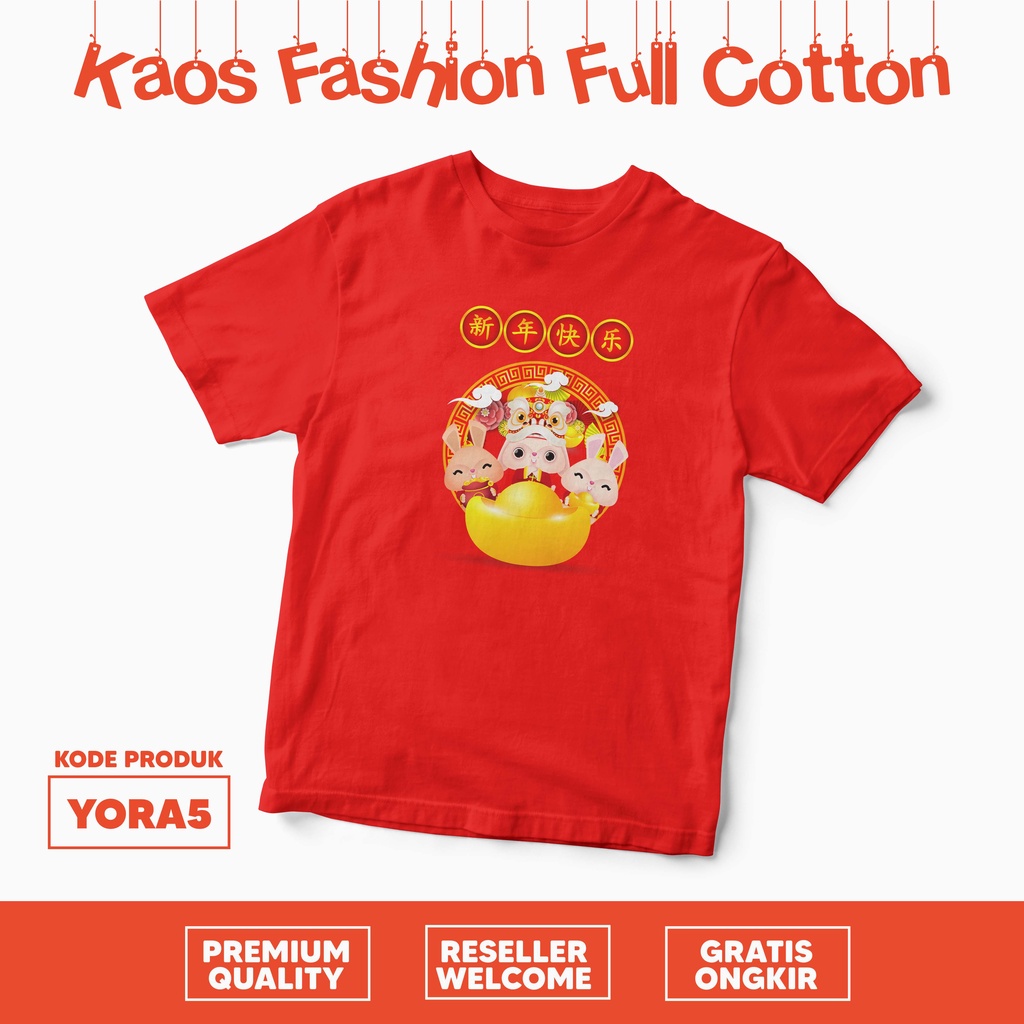 [KAOS ANAK] sincia chinese new year imlek shio rabbit kelinci yora1 yora2 yora3 yora4 yora5