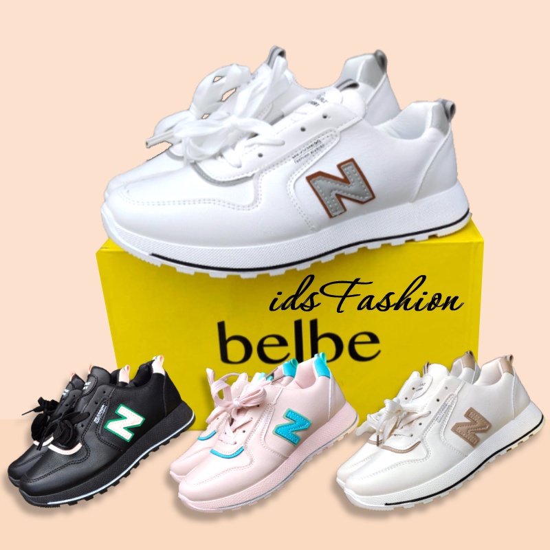 Belbe Original Sepatu Sneakers Wanita Korea Import Id Sport Fashion Ready Putih Size 36 37 38 39 40