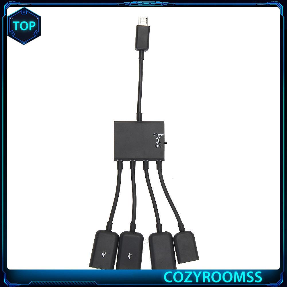 Kabel HUB OTG 4 Port Micro USB untuk Samsung Android PC SS