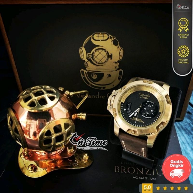 Alexandre Christie AC 6481 MA LGPBA Man Automatic Bronzium Limited Edition Black Dial