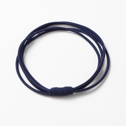 Reseller Welcome - F5104 (1PCS) Karet Rambut Korea Polos 3 IN 1 / Ikat Rambut / Karet Rambut Elastis-Navy