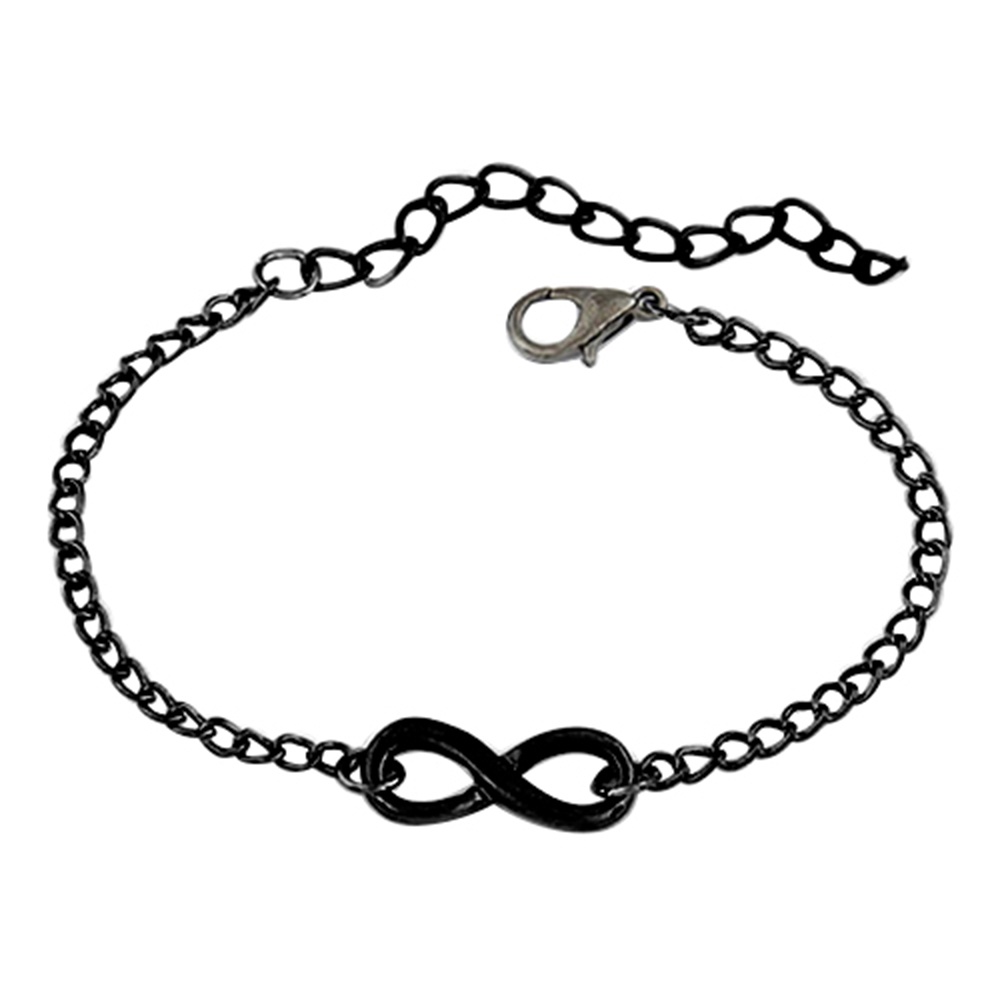 Hu Hu Hu Hu Hu Alat Bantu Pasang Kacamata♡ Gelang Tangan Rantai Adjustable Aksen Infinity Metal Gaya Punk Untuk Wanita