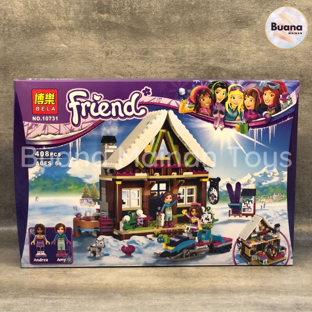 BRICKS BELA FRIENDS SNOW CABIN 10731 MAINAN EDUKASI ANAK KABIN SALJU