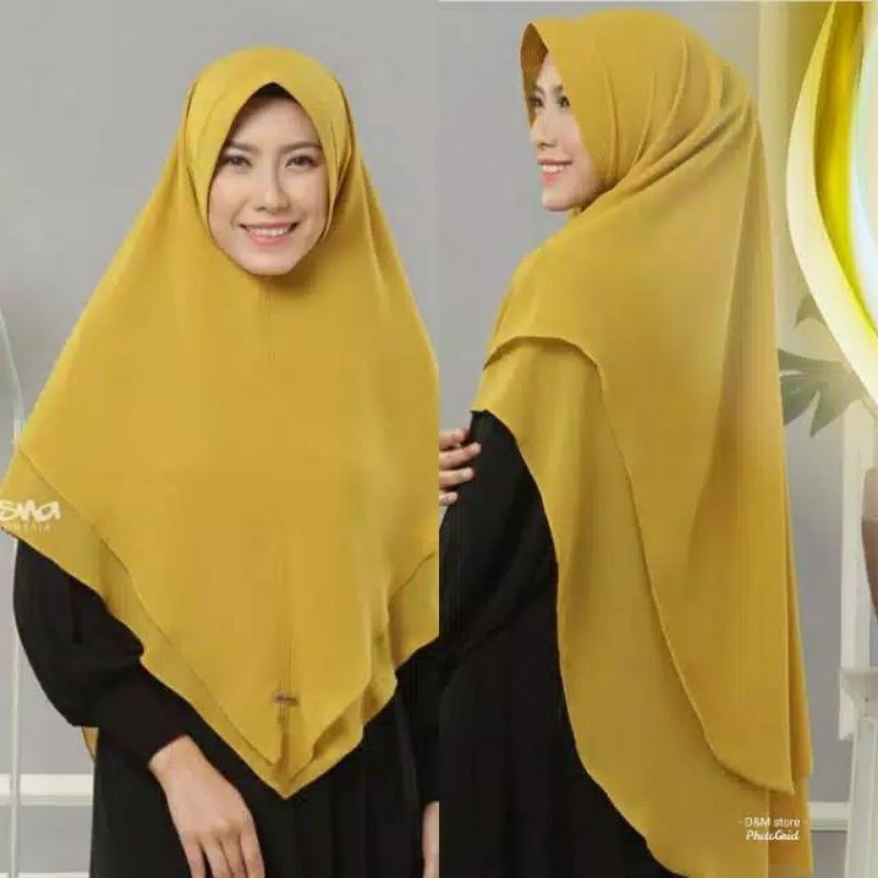 HIJAB/KHIMAR/KERUDUNG/CERUTY 2 LAYER ELHASNA
