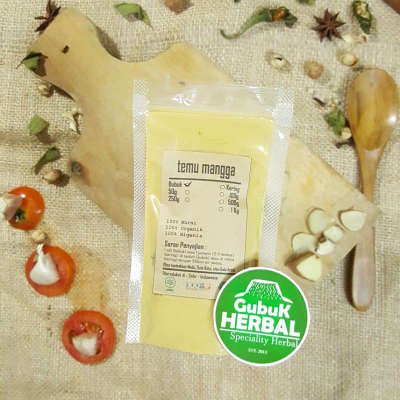 

TEMU MANGGA BUBUK 100 GRAM - Curcuma Amada - BUBUK HALUS - MURNI TANPA CAMPURAN - ORGANIK