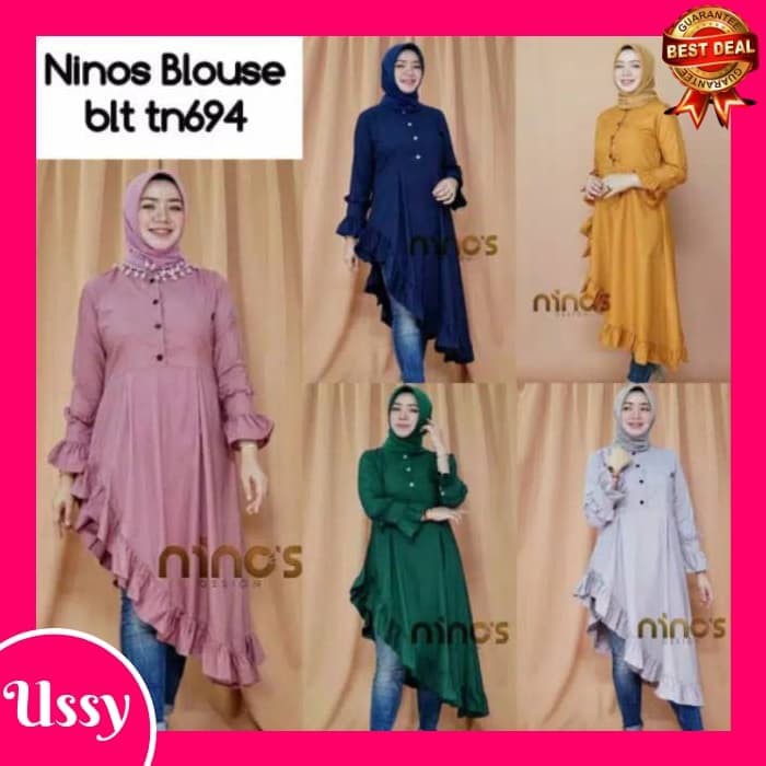 Baju Atasan Tunik 952 - Long Tunik Wanita 952 - Pink