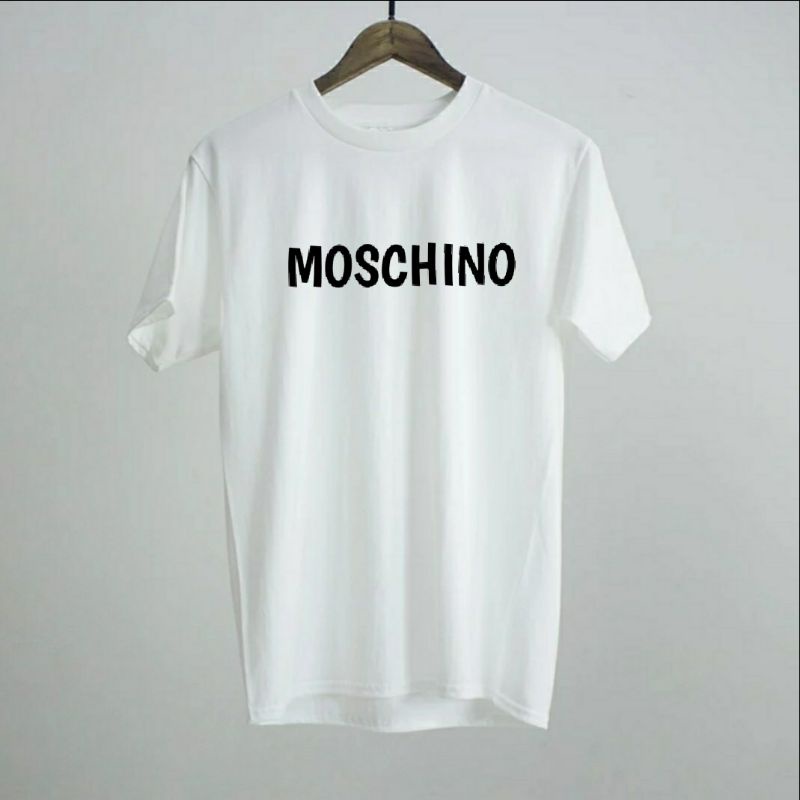 KAOS PRIA DISTRO MOSCHINO KAOS OBLONG PRIA COTTON COMBED