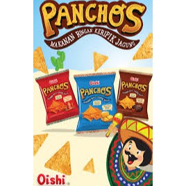 

Oishi Panchos Keju, sapi pangang, jagung pedas, cabe pedas Nacho 145gr Makanan Ringan Jajan piknik, hampers, parcel lebaran / idul Fitri