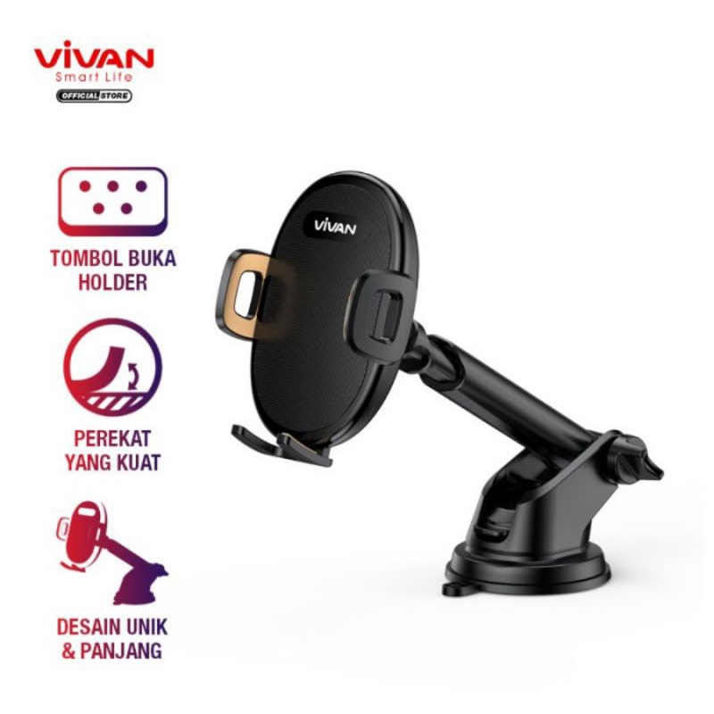 Vivan Car Holder CHS10 Smart Lock 360° - Vivan CHS10 Stand Holder Car