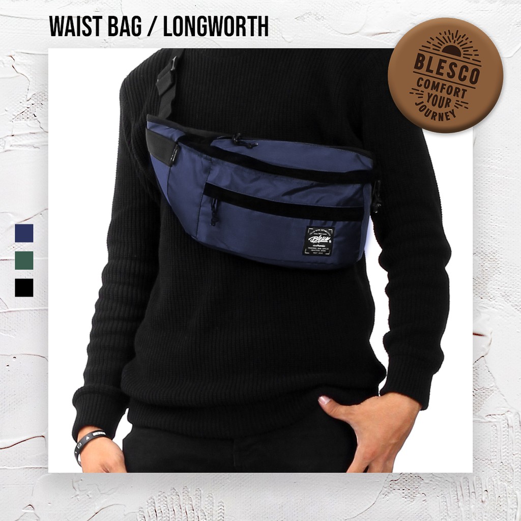 Tas Bahu Pria Keren Trendi casual - Blesco Longworth Navy